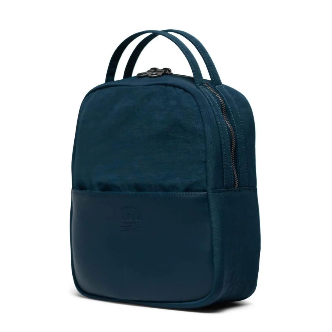 SAC À DOS HERSCHEL ORION MINI couleur reflecting pond vu du sac vert aqua foncé de profil avant gauche