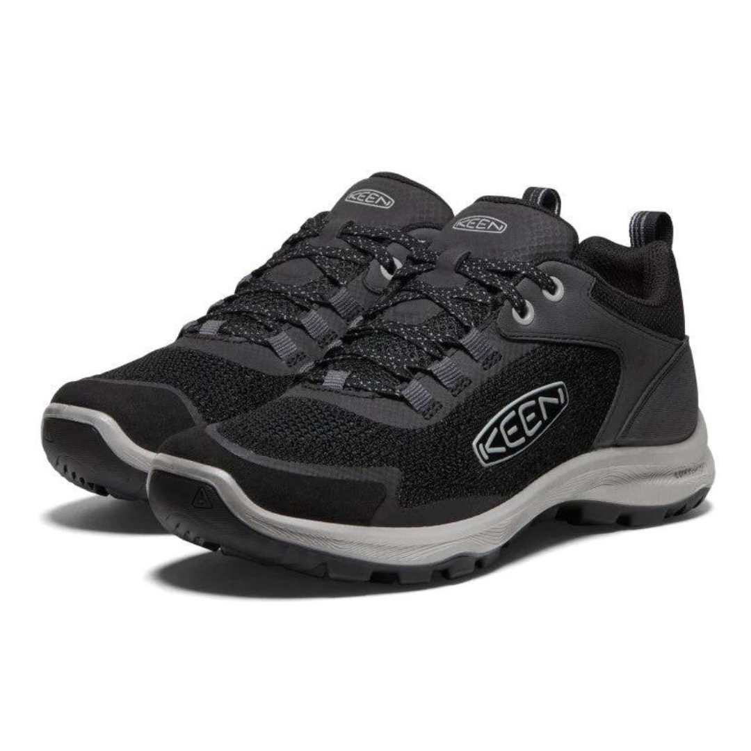 CHAUSSURE DE RANDONNÉE KEEN TERRADORA SPEED POUR FEMME couleur black/drizzle vue des chaussures noire et grise de profil avant gauche
