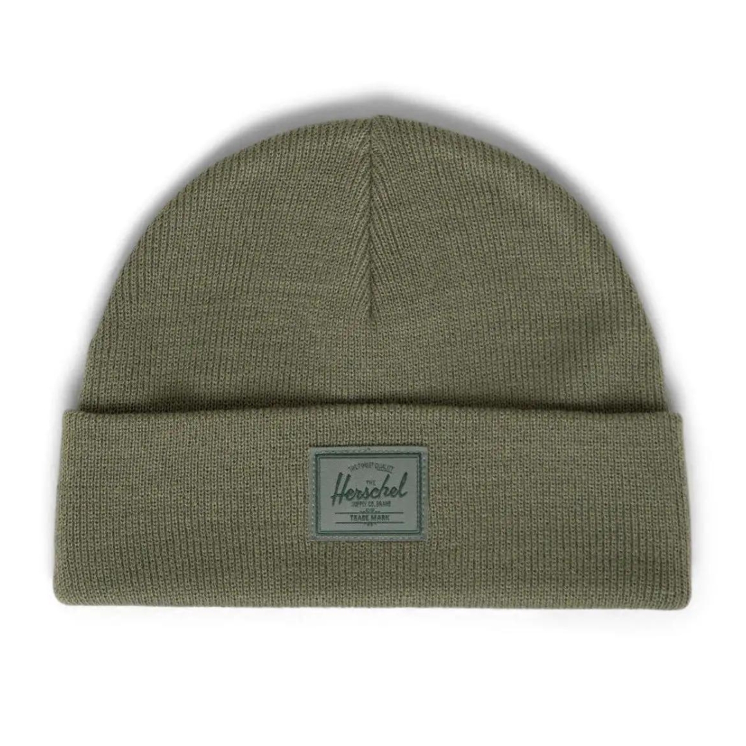 TUQUE HERSCHEL ELMER SHALLOW POUR ADULTE couleur sea spray vu de la tuque verte olive pale de face