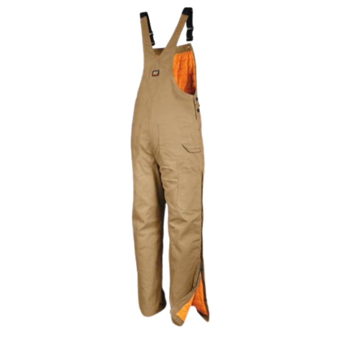 salopette isolée timberland gritman pour homme couleur dark wheat vu de la salopette brune/beige de dos