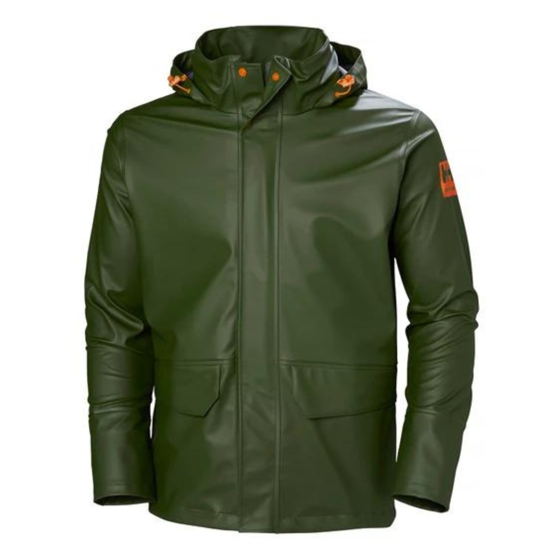 Manteau De Pluie Long Helly Hansen Vert Foncé – Taille XL, Imperméable, Homme Ou Femme