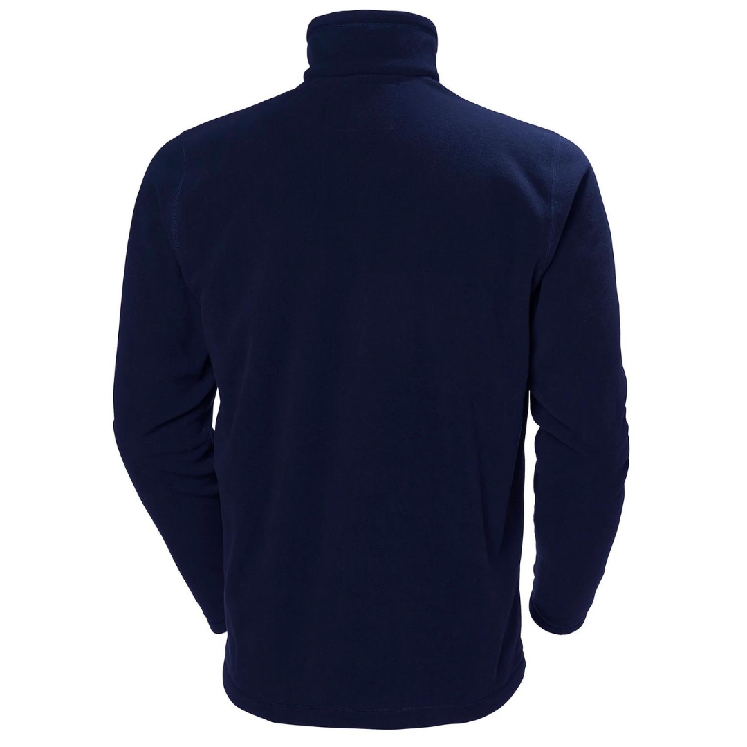 VESTE EN LAINE POLAIRE HELLY HANSEN WORKWEAR OXFORD POUR HOMME couleur navy vue de la veste bleu marine à manches longues vue de dos