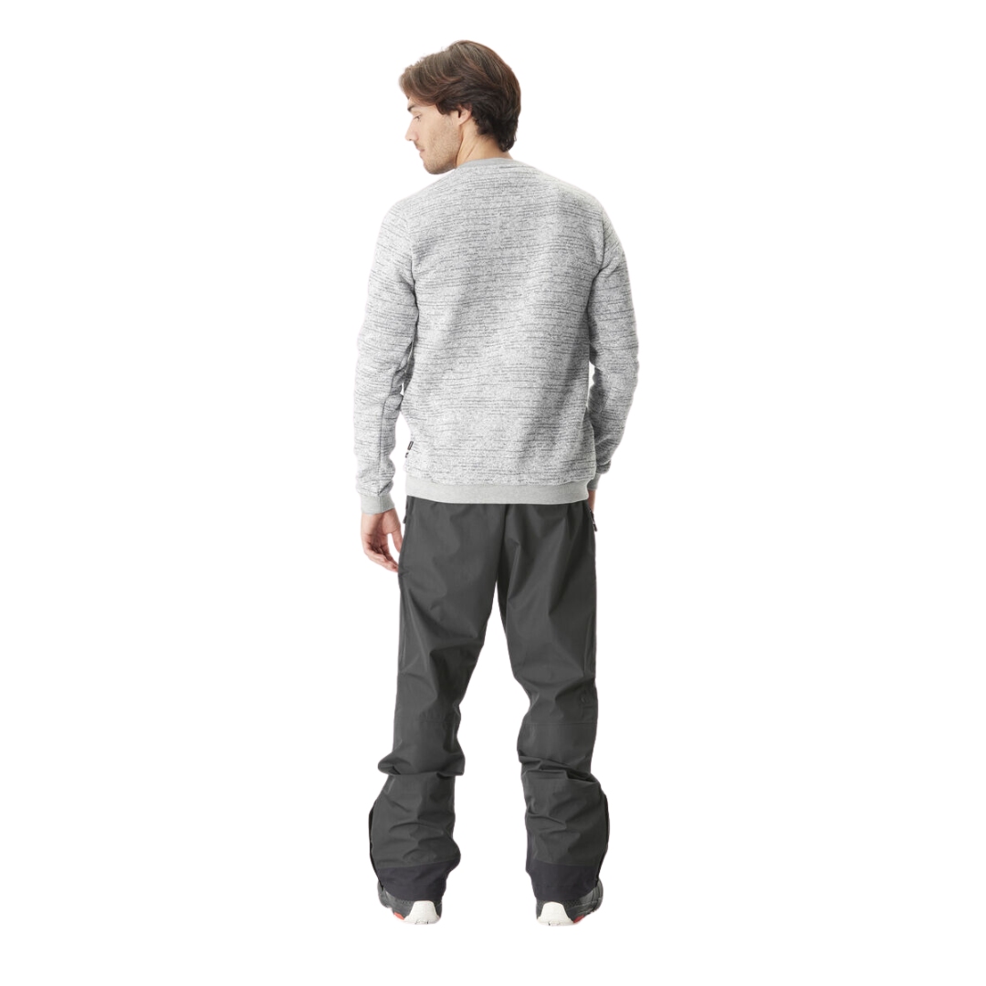 CHANDAIL À MANCHES LONGUES PICTURE TOFU POUR HOMME COULEUR GREY MELANGE VU DU CHANDAIL GRIS PALE CHINÉ PORTÉ PAR UN HOMME VU DE LA TÊTE AUX PIEDS DE DOS