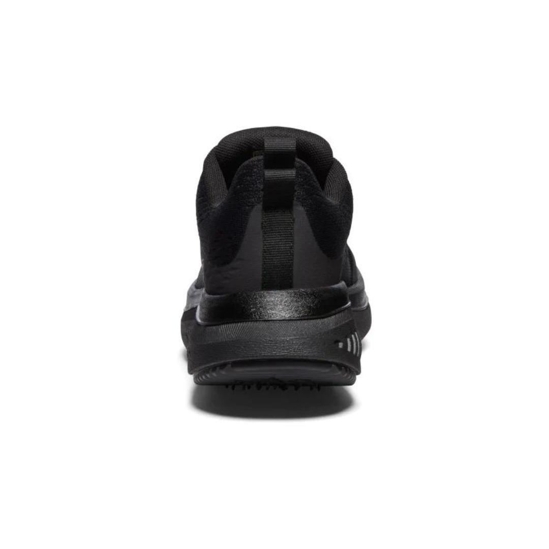 CHAUSSURE DE MARCHE KEEN WK400 POUR FEMME COULEUR TRIPLE BLACK VUE DE LA CHAUSSURE ENTIÈREMENT NOIRE DE L,ARRIÈRE