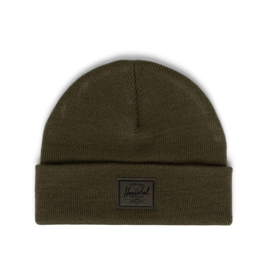 TUQUE HERSCHEL ELMER SHALLOW POUR ADULTE couleur ivy green*/ivy green vue de la tuque verte olive foncée de face