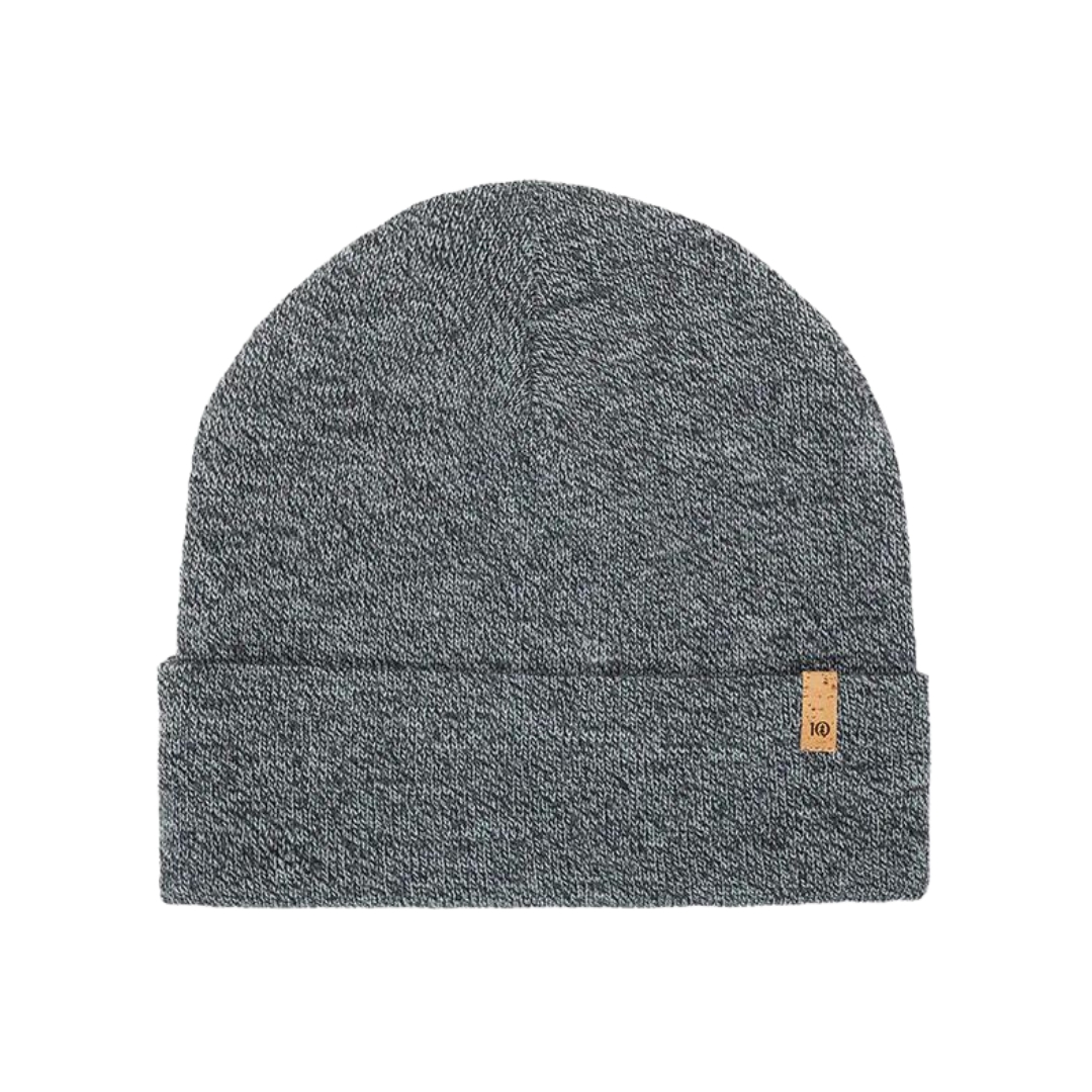 TUQUE EN TRICOT DE LAINE TENTREE KURT POUR ADULTE couleur Meteorite Black Marled vu de la tuque noire chinée de face