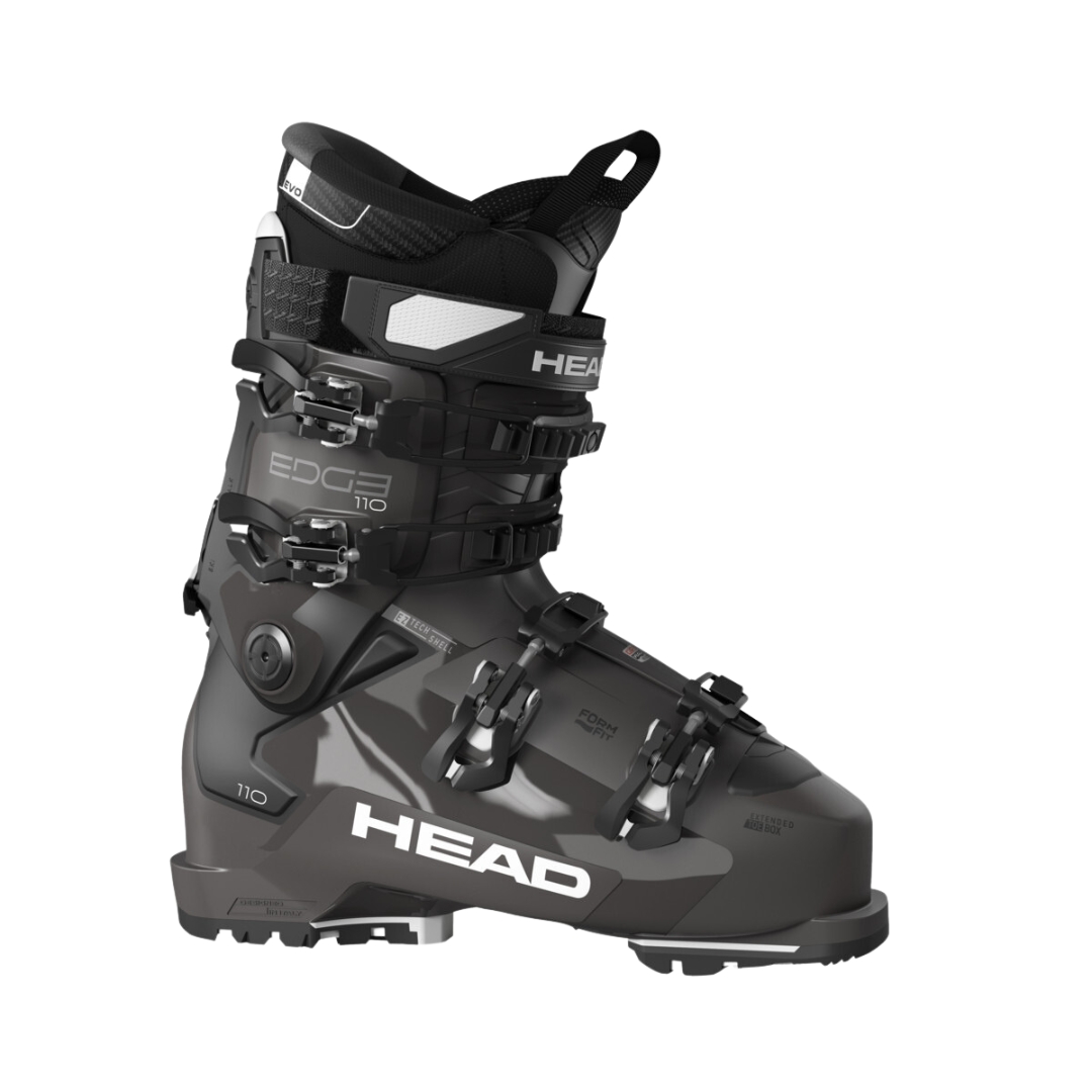 BOTTE DE SKI ALPIN HEAD EDGE 110 HV POUR HOMME couleur noire grise et blanche vue de profifl extérieur