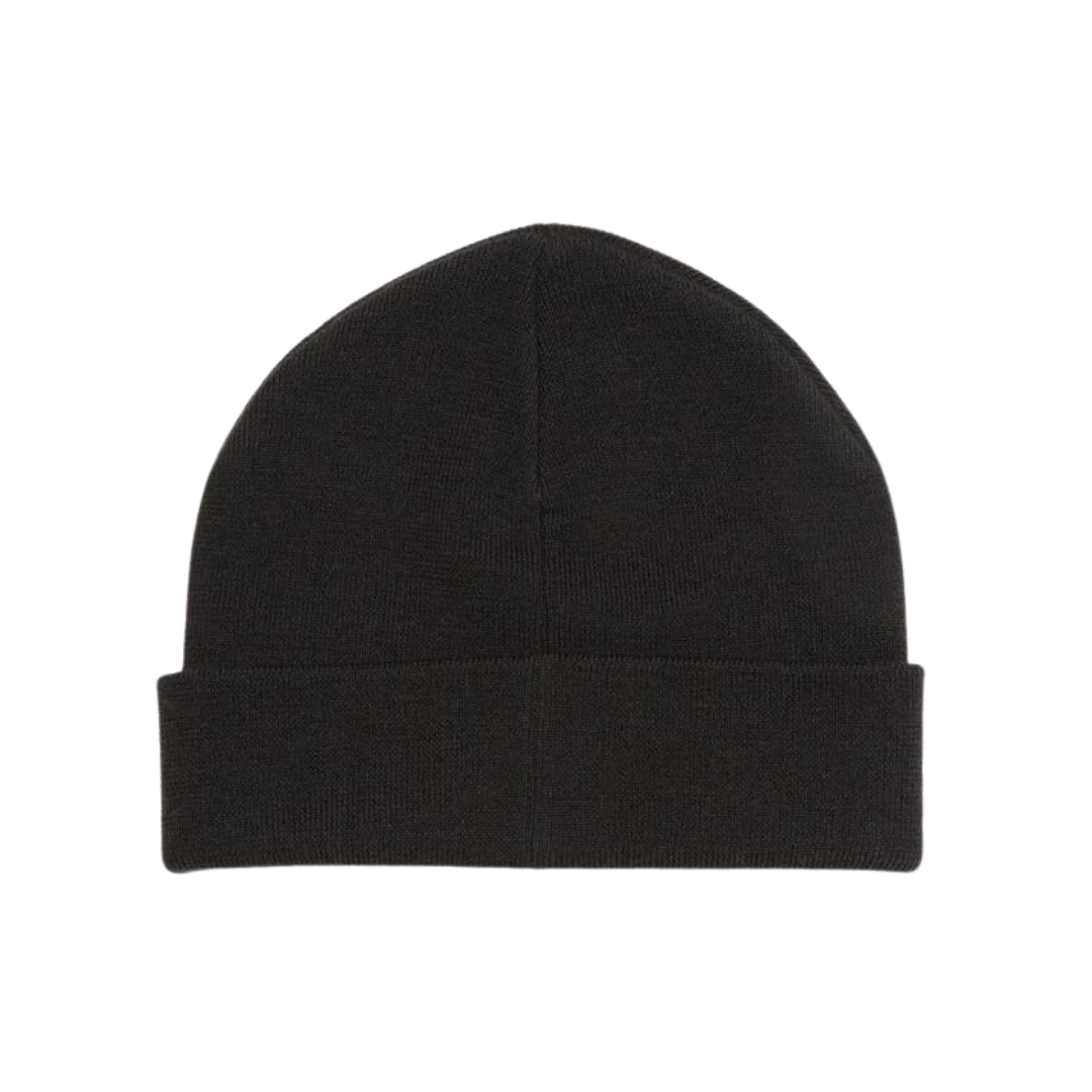 TUQUE EN TRICOT DE LAINE TENTREE KURT POUR ADULTE couleur METEORITE BLACK vue de la tuque noire de dos