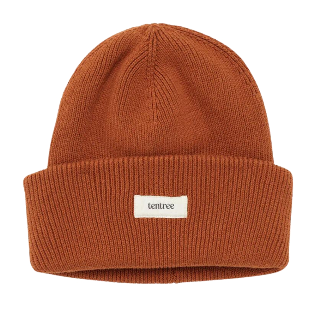 TUQUE TENTREE COTTON PATCH POUR ADULTE COULEUR TOFFEE VUE DE LA TUQUE ORANGE BRÛLÉE DE FACE