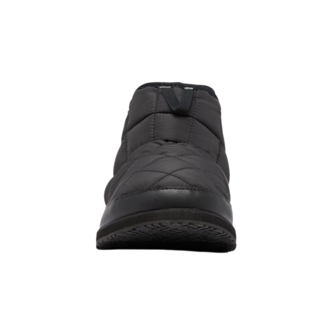 PANTOUFLE COLUMBIA OMNI-HEAT LAZY BEND WEEKENDER COULEUR 010-BLACK/GRAPHITE VU DE LA PANTOUFLE DROITE DE COULEUR NOIRE DE FACE