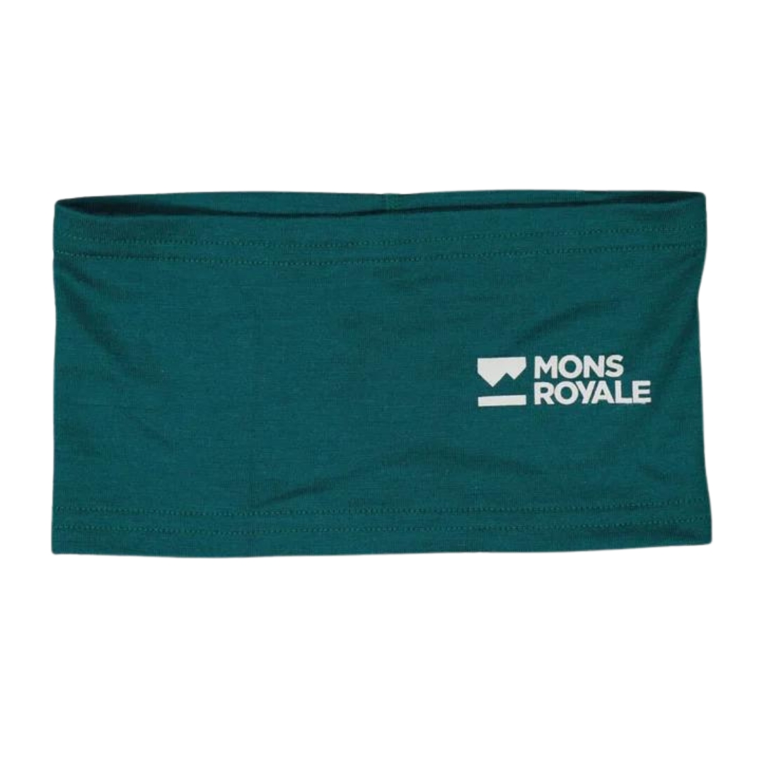 DOUBLURE DE CASQUE DE SKI MONS ROYALE HAINES  couleur evergreen vu du bandeau vert emmeraude de face