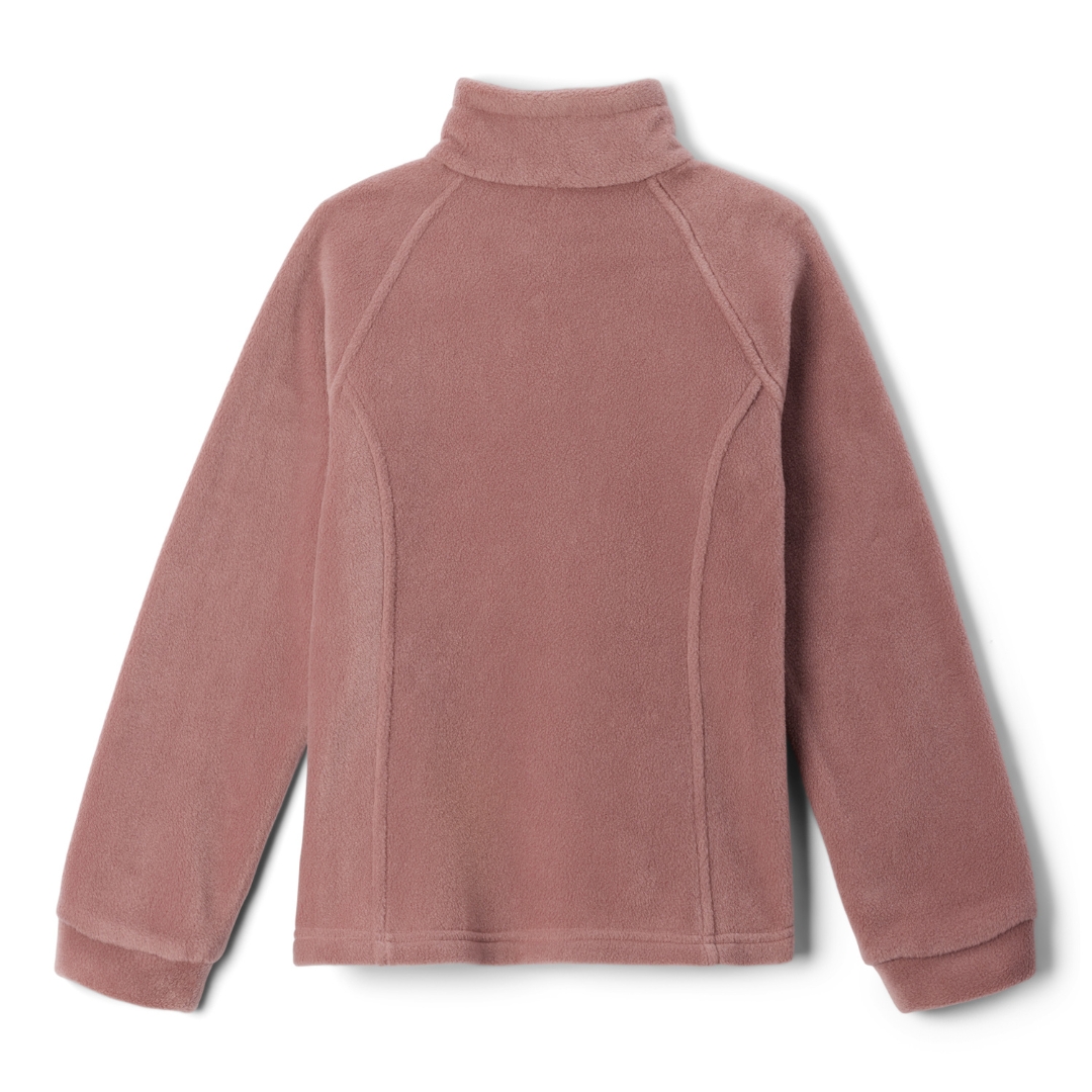 VESTE EN LAINE POLAIRE COLUMBIA BENTON SPRINGS POUR PETITE FILLE couleur 610-FIG vue de la veste pêche brulé foncé à plat de dos