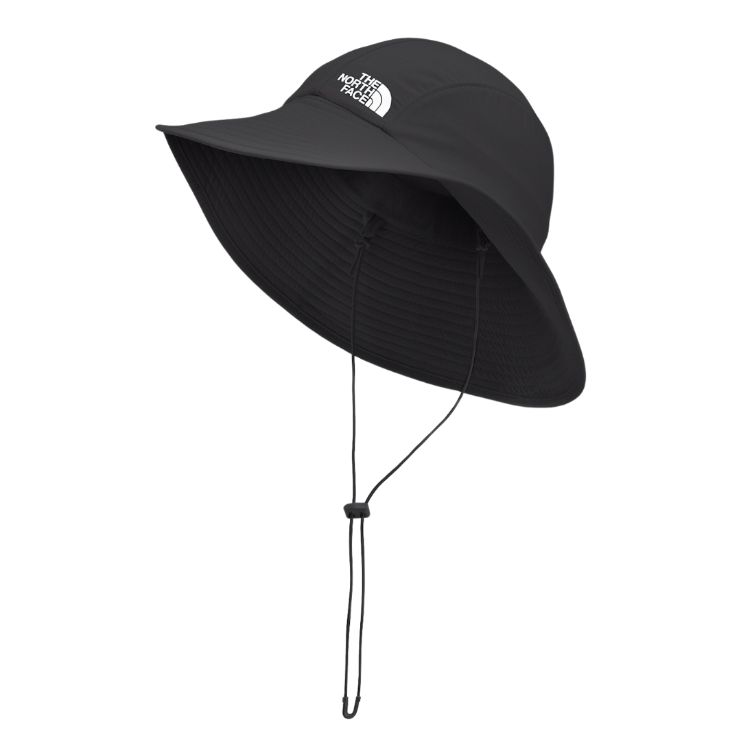 CHAPEAU THE NORTH FACE HORIZON BREEZE BRIMER POUR FEMME couleur JK3 black vu du chapeau noir lettré blanc de profil avant gauche