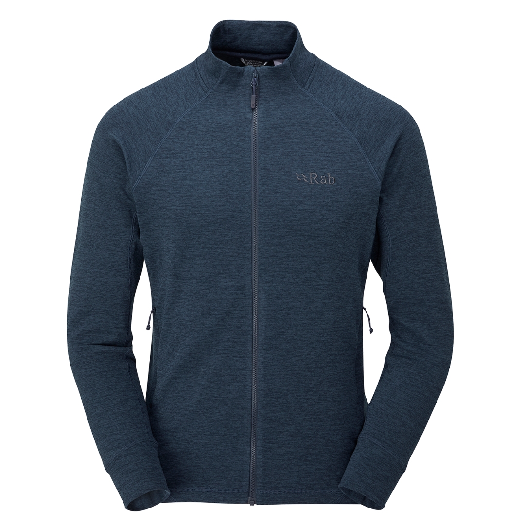 VESTE EN LAINE POLAIRE RAB NEXUS POUR HOMME couleur deep ink vu du chandail bleu foncé de face