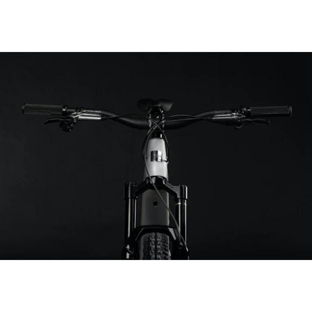 VÉLO DE MONTAGNE ÉLECTRIQUE SANTA CRUZ HECKLER SL C S vu du guidon de face