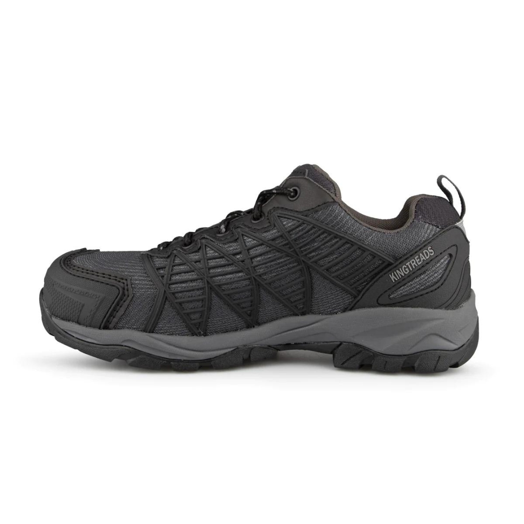 SOULIER DE SÉCURITÉ IMPERMÉABLE KINGTREADS KINGSTON POUR HOMME couleur noir vu du soulier noir de profil gauche