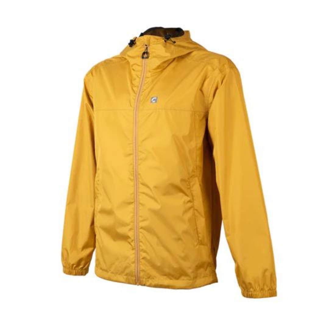 MANTEAU IMPERMÉABLE CLIFF FLOW RAIN POUR HOMME couleur jaune vu du manteau jaune de face