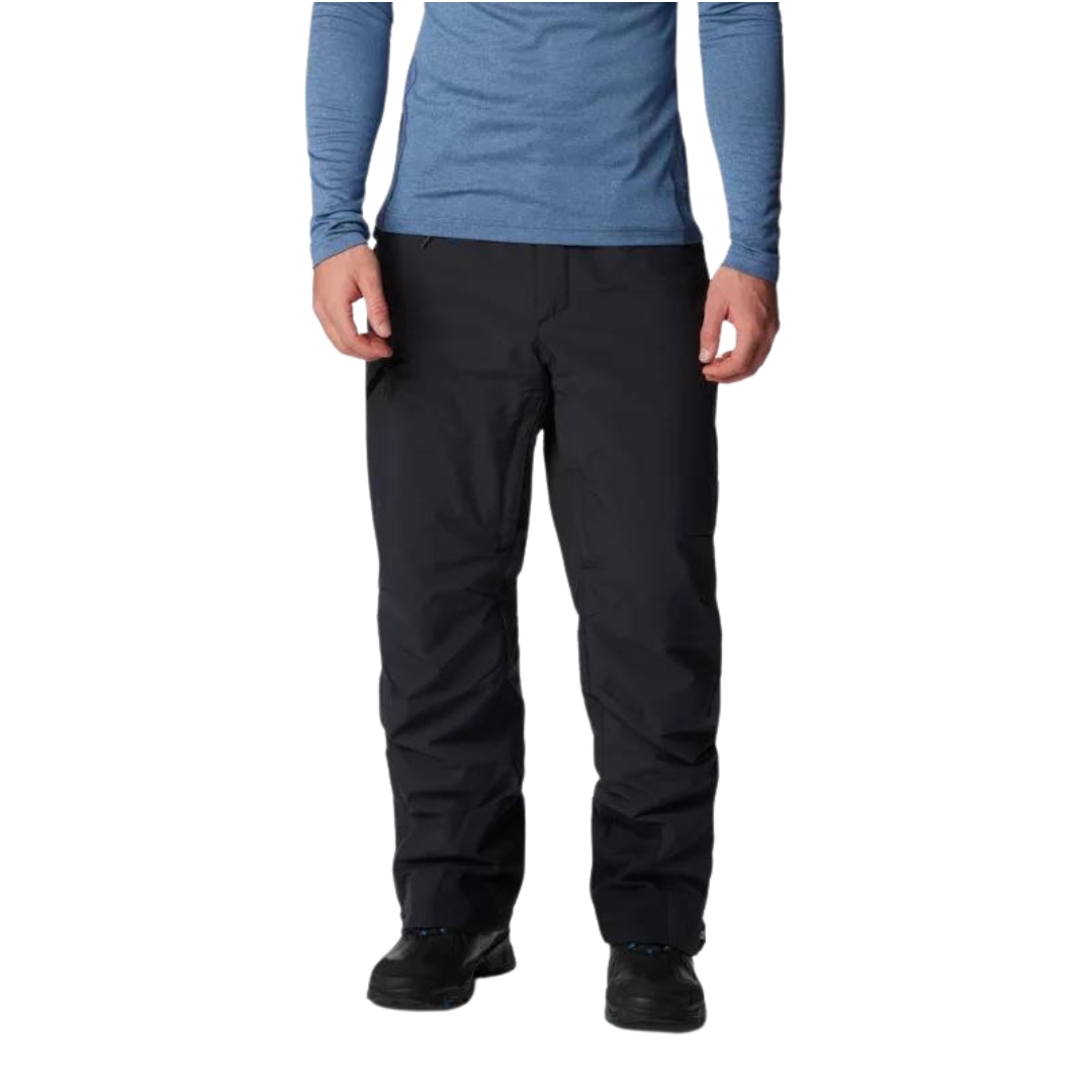 PANTALON DE NEIGE COLUMBIA KICK TURN III POUR HOMME couleur 010-black vu du pantalon noir porté par un homme vu de la taille aux pieds de face