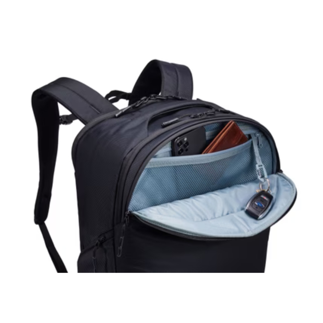 BAGAGE DE CABINE CONVERTIBLE THULE SUBTERRA 2 vu du haut du sac avec compartiment principal ouvert