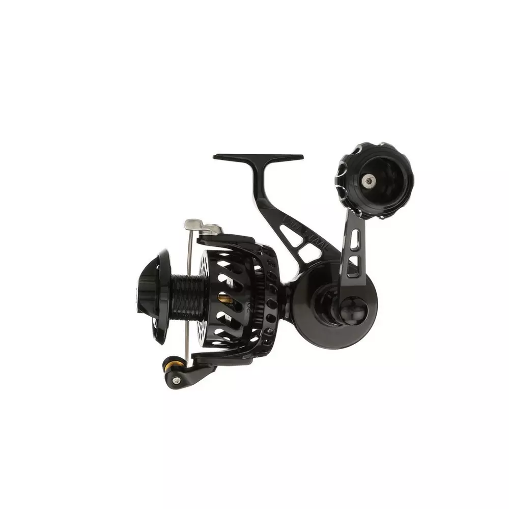 Moulinet Toupie Van Staal VR151B Gauche Noir + Tige Shimano Neuve - Pour Pêche En Mer - Neuf Avec Défauts Mineurs